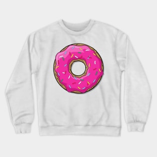 Pink Donut, Doughnut, Icing, Sprinkles, Frosting Crewneck Sweatshirt